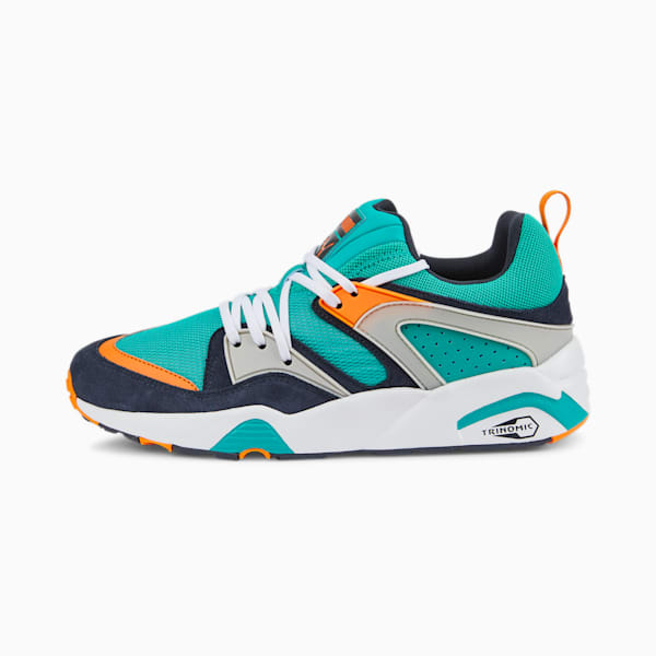 Blaze of Glory Energy Unisex Sneakers, Spectra Green-Vibrant Orange, extralarge-IND