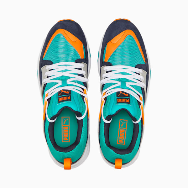 Blaze of Glory Energy Unisex Sneakers, Spectra Green-Vibrant Orange, extralarge-IND