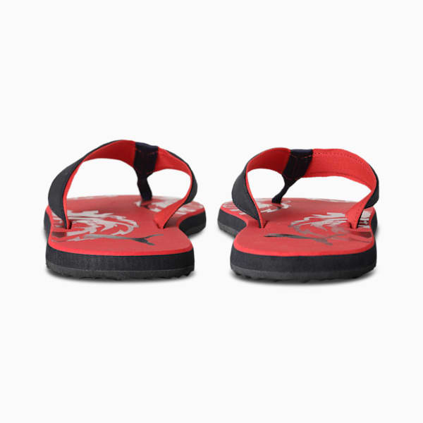 PUMA x Royal Challengers Bangalore Unisex Fanwear Flip Flops, Urban Red-Flame Scarlet-Navy Blazer-Puma Team Gold, extralarge-IND