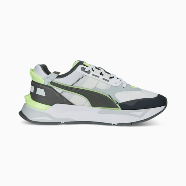 Mirage Sport Tech Reflective Unisex Sneakers, PUMA White-Fast Yellow, extralarge-IND