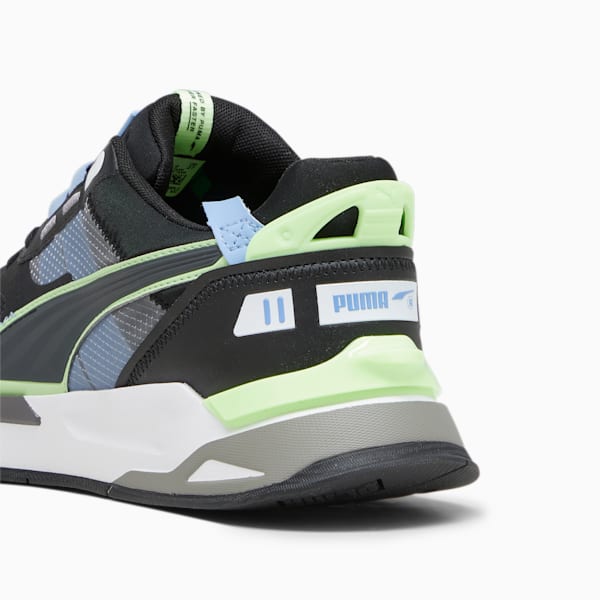Mirage Sport Tech Reflective Sneakers, PUMA Black-Speed Green, extralarge-IND