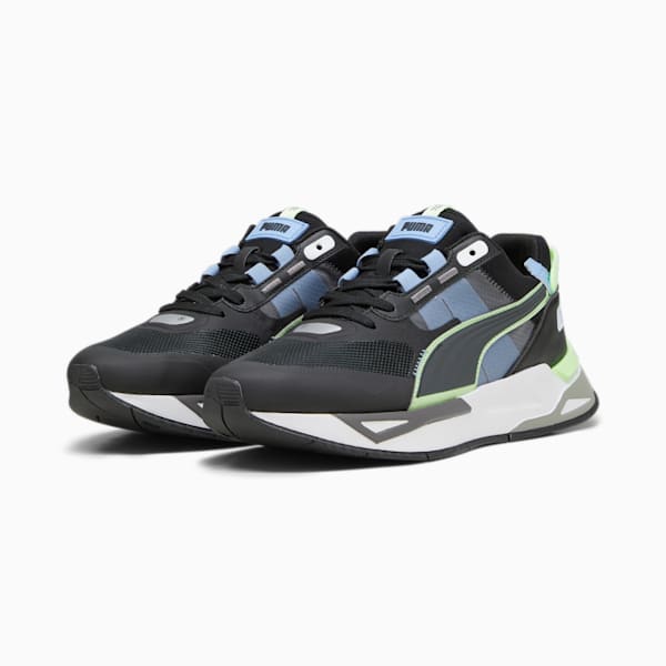 Mirage Sport Tech Reflective Sneakers, PUMA Black-Speed Green, extralarge-IND