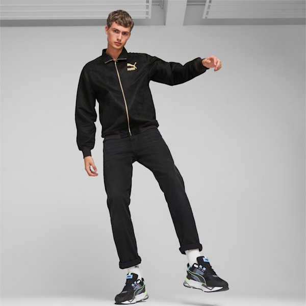 Mirage Sport Tech Reflective Sneakers, PUMA Black-Speed Green, extralarge-IND