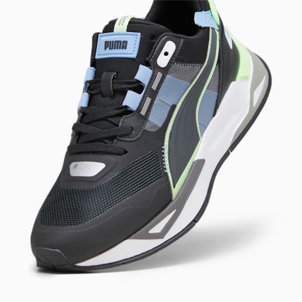 Mirage Sport Tech Reflective Sneakers, PUMA Black-Speed Green, extralarge-IND