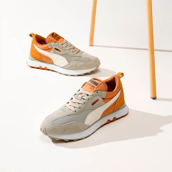 Rider FV Block Sneakers, Pebble Gray-Desert Tan, extralarge-IND