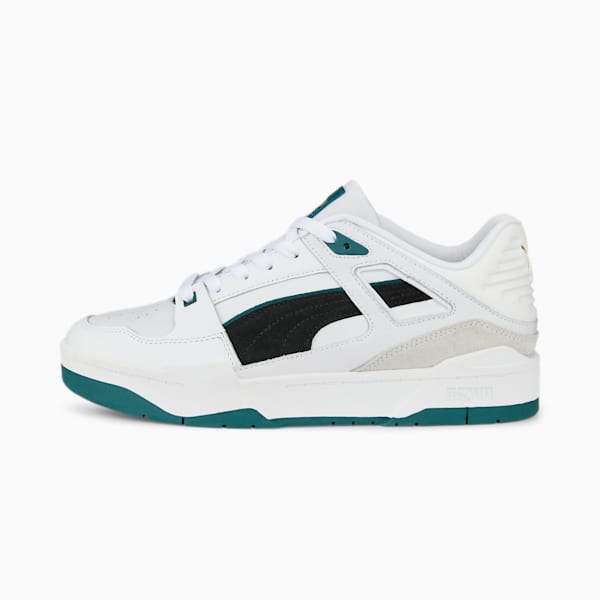 Slipstream Suede FS Sneakers, Puma White-Puma Black-Varsity Green, extralarge-GBR