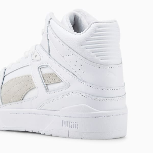 Slipstream Hi Leather Unisex Sneakers, Puma White-Puma White, extralarge-IND