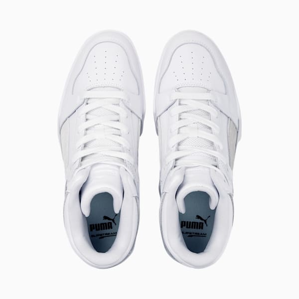 Slipstream Hi Leather Sneakers, Puma White-Puma White