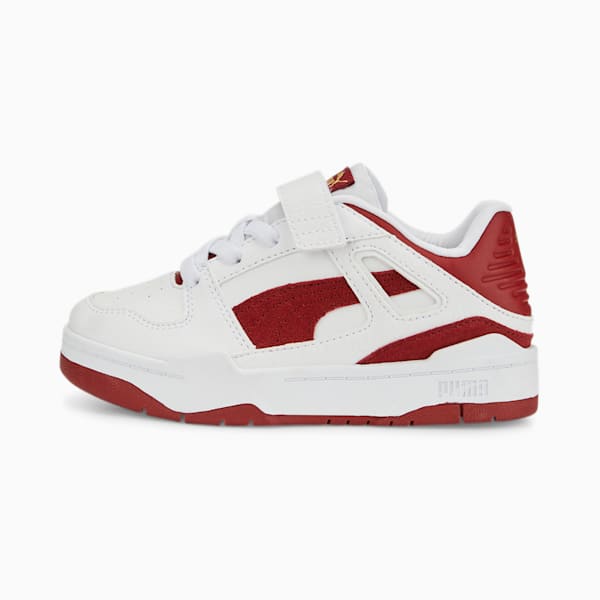 Slipstream Suede Little Kids' Shoes, Puma White-Intense Red