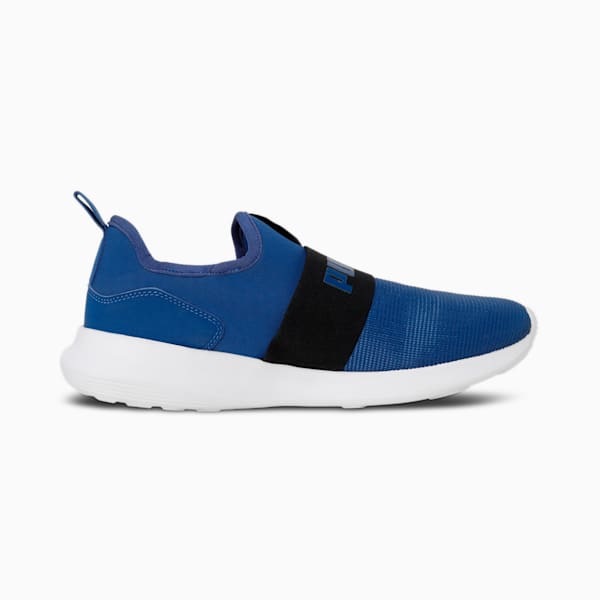 Relax Knit Slip On Men's Sneakers, Blazing Blue-PUMA White-Parisian Night, extralarge-IND