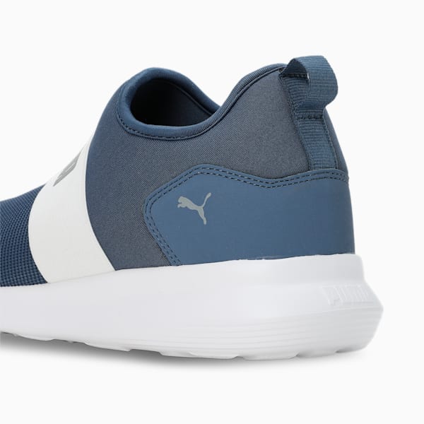 Relax Knit Slip On Men's Sneakers, Inky Blue-Ash Gray-PUMA White, extralarge-IND