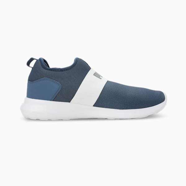 Relax Knit Slip On Men's Sneakers, Inky Blue-Ash Gray-PUMA White, extralarge-IND