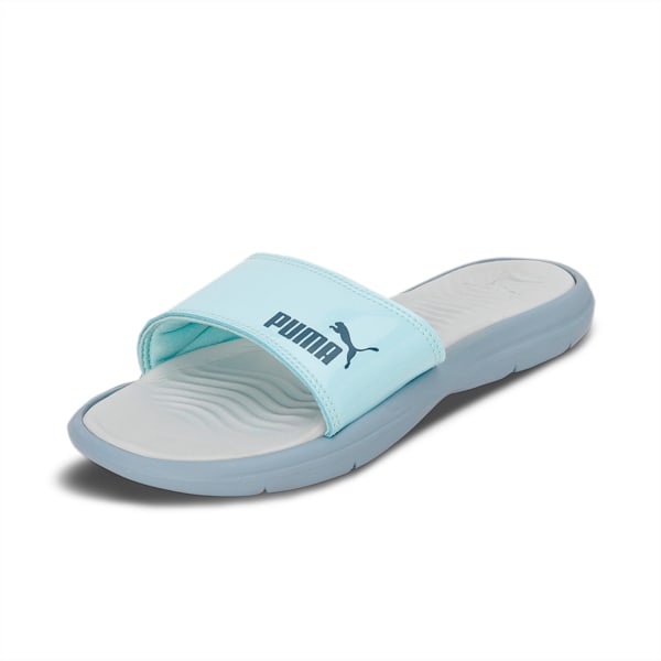 Silvia V4 Women's Slides, Platinum Gray-Blue Wash-Evening Sky, extralarge-IND