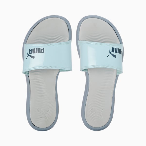 Silvia V4 Women's Slides, Platinum Gray-Blue Wash-Evening Sky, extralarge-IND