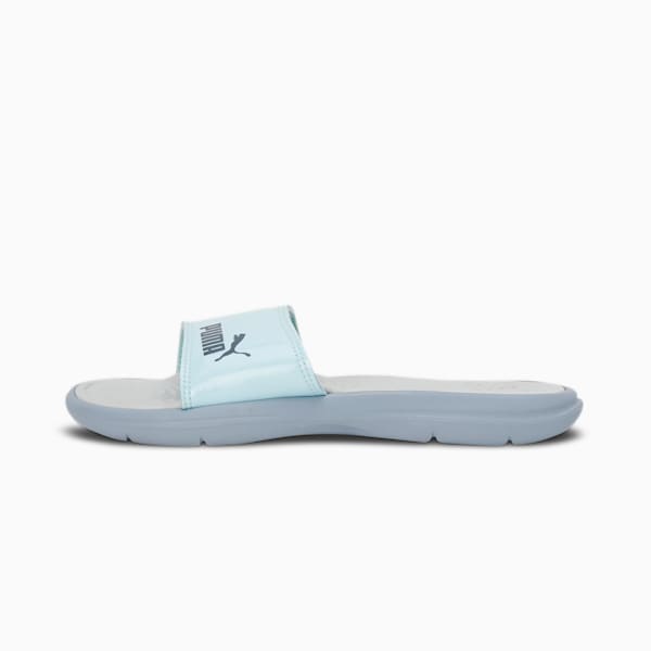 Silvia V4 Women's Slides, Platinum Gray-Blue Wash-Evening Sky, extralarge-IND