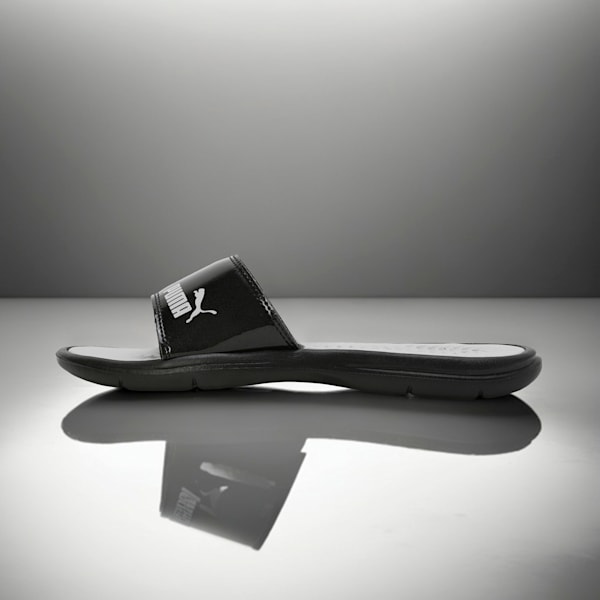 Silvia V4 Women's Slides, PUMA Black-Ash Gray, extralarge-IND