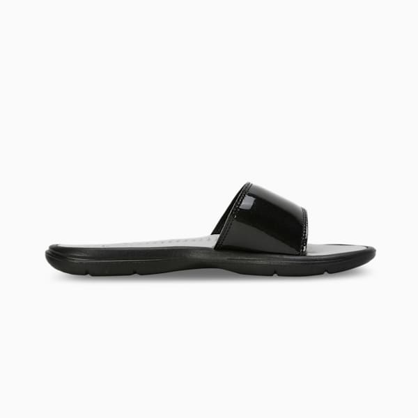 Silvia V4 Women's Slides, PUMA Black-Ash Gray, extralarge-IND