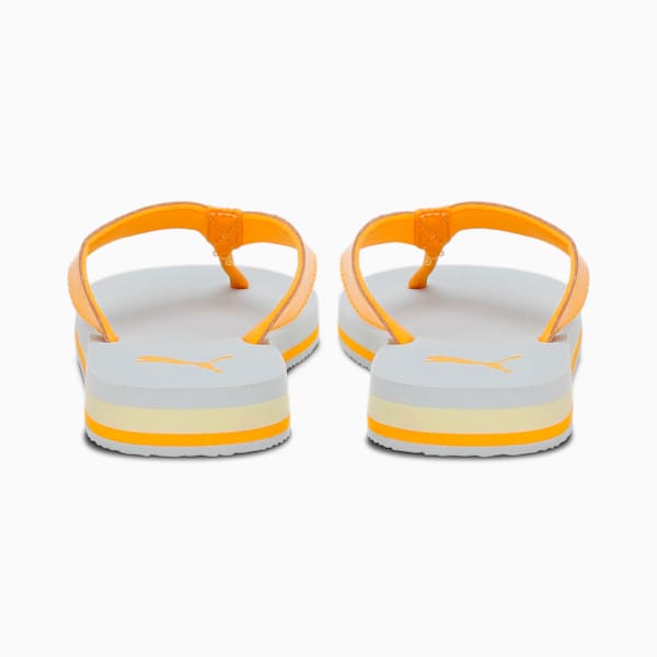 Alice Bling Women's Flipflops, Platinum Gray-Tangerine-Pale Lemon, extralarge-IND