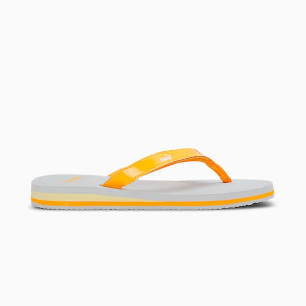 Alice Bling Women's Flipflops, Platinum Gray-Tangerine-Pale Lemon, extralarge-IND