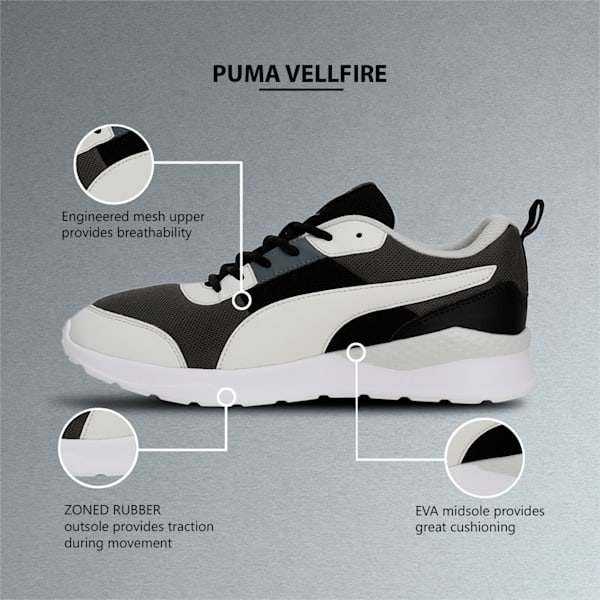 Vellfire Sneakers, CASTLEROCK-Nimbus Cloud-PUMA White, extralarge-IND