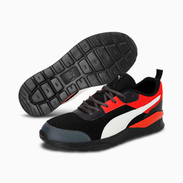 PUMA Vellfire Unisex Sneakers, Dark Shadow-PUMA Black-Burnt Red, extralarge-IND