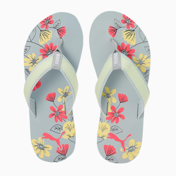 Sofi V4 Women's Flipflops, Platinum Gray-Pistachio-Sunset Pink-Spectra Green, extralarge-IND