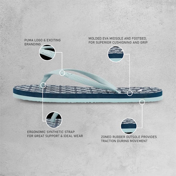 Swift V1 Women's Flip Flops, Evening Sky-Light Aqua, extralarge-IND