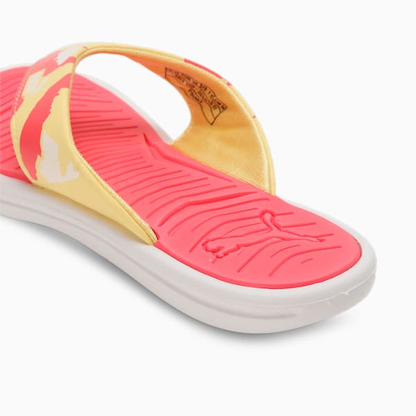 Suzzana Slip V1 Women's Flip-Flops, Salmon-PUMA White-Pale Lemon, extralarge-IND