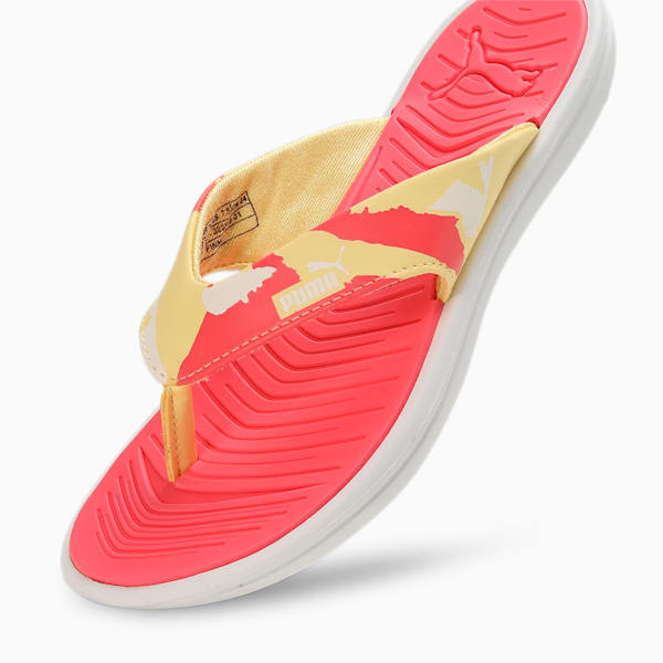 Suzzana Slip V1 Women's Flip-Flops, Salmon-PUMA White-Pale Lemon, extralarge-IND