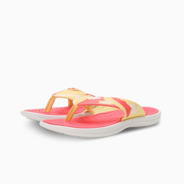 Suzzana Slip V1 Women's Flip-Flops, Salmon-PUMA White-Pale Lemon, extralarge-IND