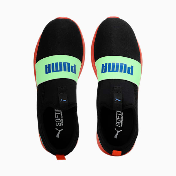 Charlie V2 Youth Slip-On Shoes, PUMA Black-Fizzy Apple-Nasturtium, extralarge-IND