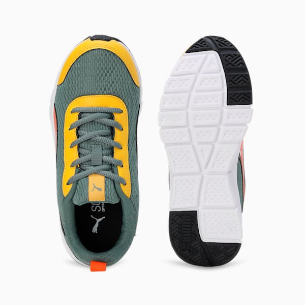 Racer V1 Youth Sneakers, Eucalyptus-Rickie Orange-Yellow Sizzle, extralarge-IND