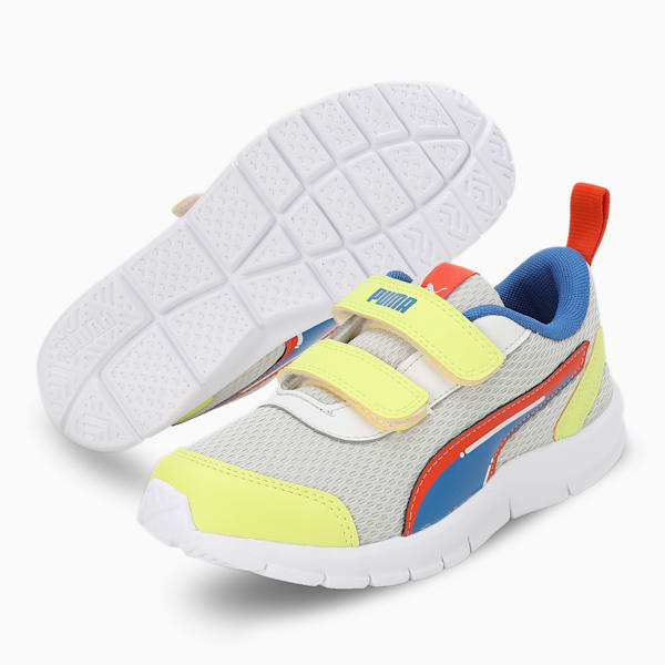 Racer V1 Kid's Sneakers, Nimbus Cloud-Victoria Blue-Light Lime, extralarge-IND