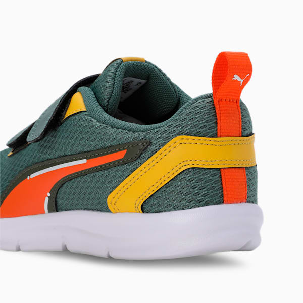 Racer V1 Kid's Sneakers, Eucalyptus-Rickie Orange-Yellow Sizzle, extralarge-IND