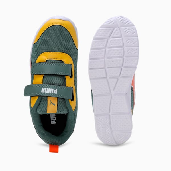Racer V1 Kid's Sneakers, Eucalyptus-Rickie Orange-Yellow Sizzle, extralarge-IND