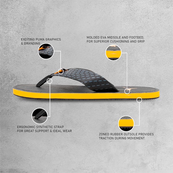 Ketava Duo V7 Men's Flip-Flops, PUMA Black-Apricot-Evening Sky, extralarge-IND