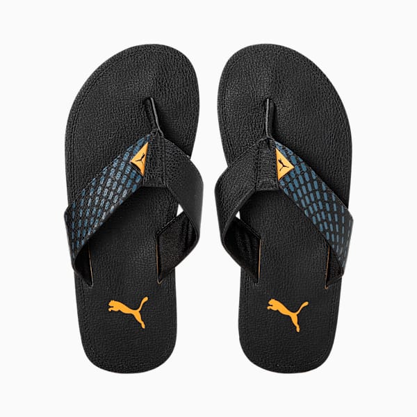 Ketava Duo Men's Quick Dry Swimming Flip-Flops, PUMA Black-Apricot-Evening Sky, extralarge-IND