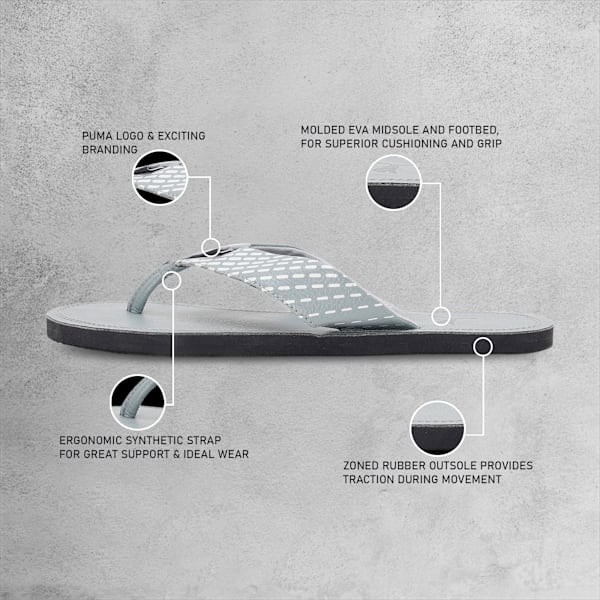 Ketava Duo Men's Quick Dry Swimming Flip-Flops, Quarry-Nimbus Cloud-Asphalt, extralarge-IND