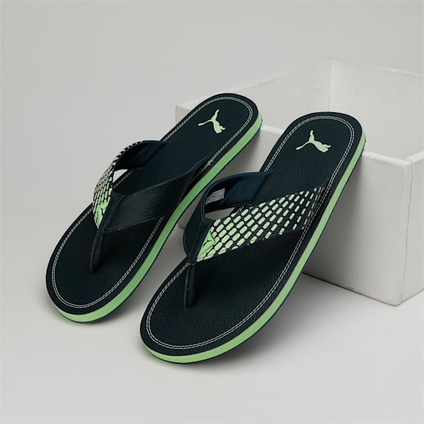 Ketava Duo V7 Men's Flip-Flops, Dark Night-Speed Green, extralarge-IND