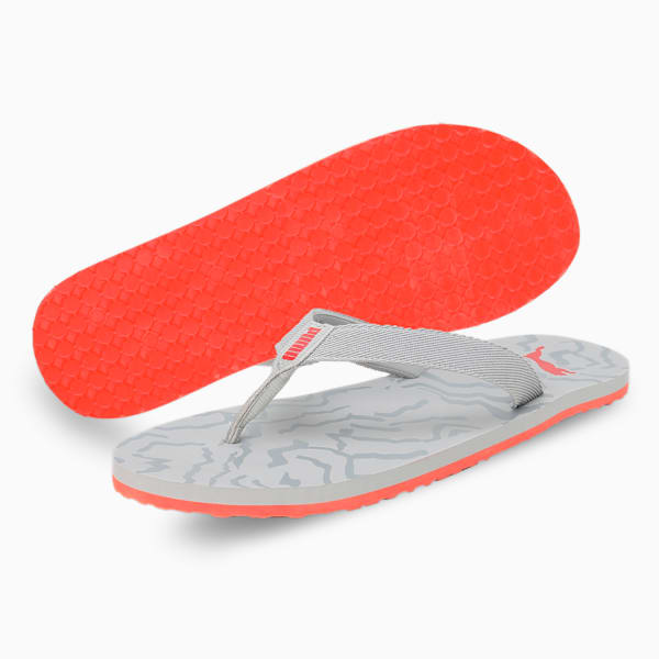 Comfy V2 Men's Flip Flops, Harbor Mist-Quarry-Burnt Red, extralarge-IND