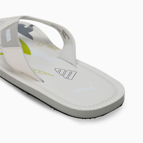 Eezay Men's Flip-Flops, Harbor Mist-Lime Squeeze-PUMA White, extralarge-IND