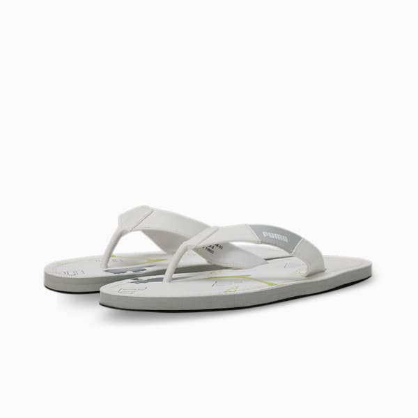 Eezay Men's Flip-Flops, Harbor Mist-Lime Squeeze-PUMA White, extralarge-IND