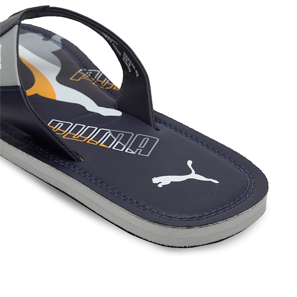 Eezay Men's Flip-Flops, Cool Mid Gray-Yellow Sizzle-Parisian Night, extralarge-IND