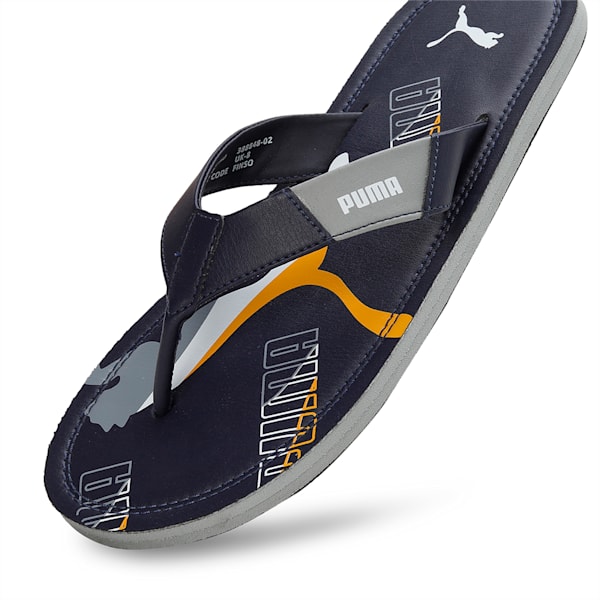 Eezay Men's Flip-Flops, Cool Mid Gray-Yellow Sizzle-Parisian Night, extralarge-IND