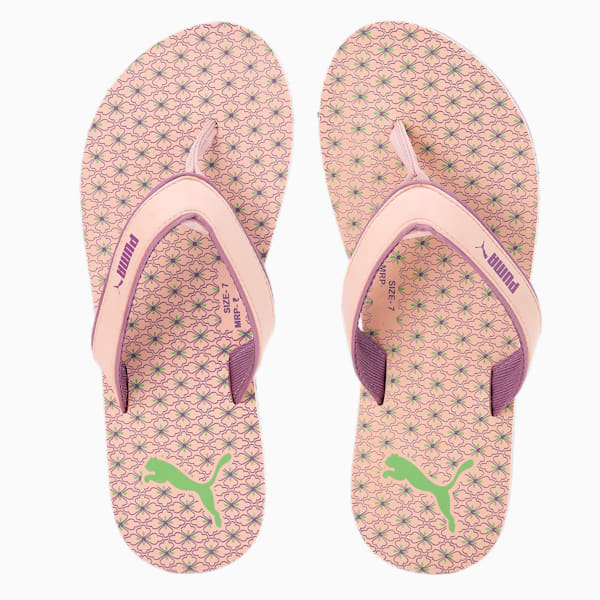 Puma Mia Unisex Flip Flops, Lotus-Chinese Violet-Summer Green, extralarge-IND