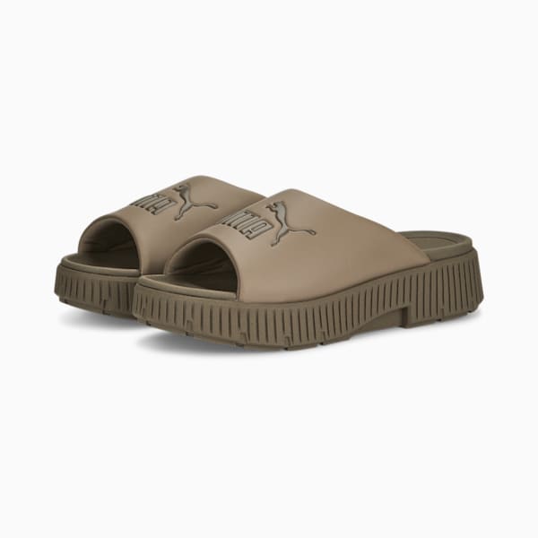 Dinara Women's Slides, Totally Taupe, extralarge-IND