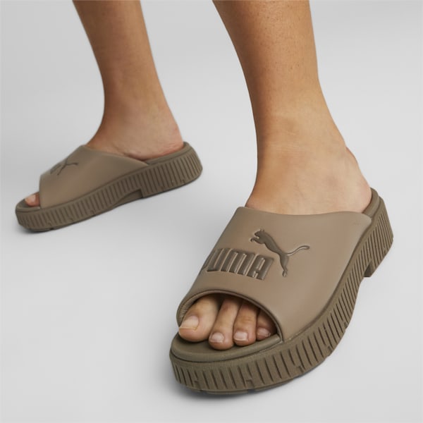 Dinara Women's Slides, Totally Taupe, extralarge-IND