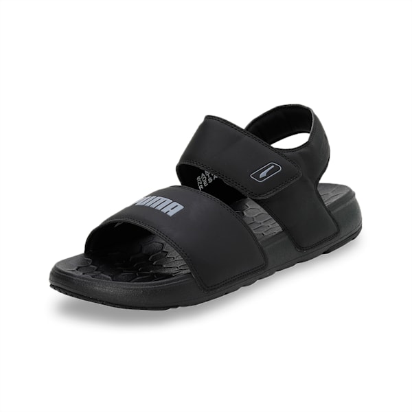 SOFTRIDE Pure Unisex Sandals, PUMA Black-Gray Tile, extralarge-IND