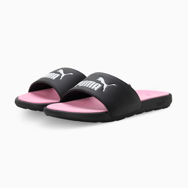 Cool Cat 2.0 Women's Slides, PUMA Black-PUMA White-Pale Pink, extralarge-IND