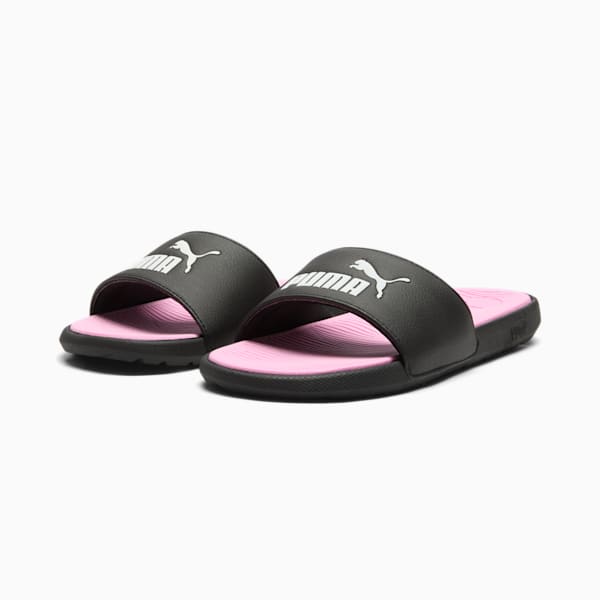 Puma white slides store